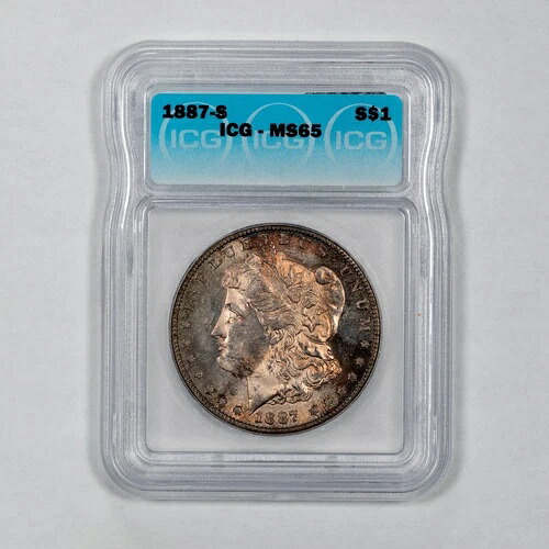 1887-S モルガン銀貨 - ICG MS 65