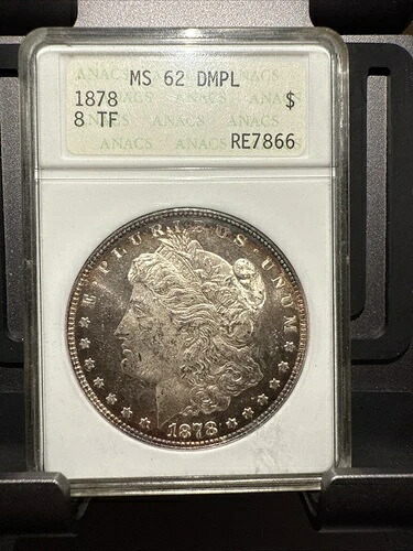 1878 8TF モルガン ダラー - MS62 DMPL (ソープボックス ホルダー) ? 素晴らしいトナー!