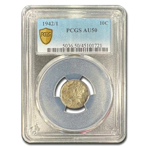 1942/1 マーキュリーダイム AU-50 PCGS