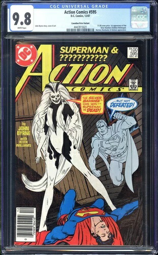 アクションコミックス #595 CGC 9.8 (1987) シルバーバンシー第1弾! カナダ版! L@@K!