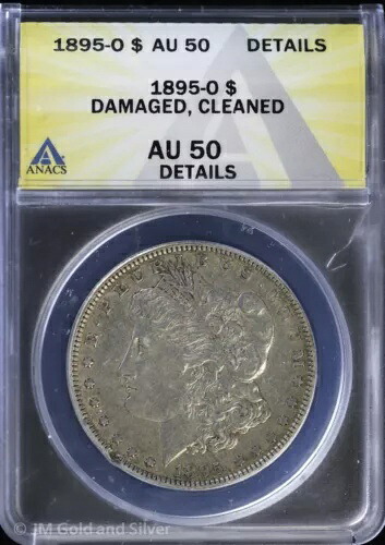 1895-O 1ドルモルガン銀貨 ANACS AU 50 詳細