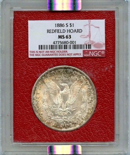 1886-S 1ドル モルガン・ダラー レッドフィールド NGC MS63