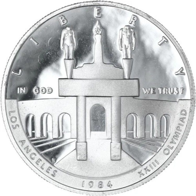 楽天市場】1984年ロサンゼルスオリンピック記念プルーフ銀貨 - 米国