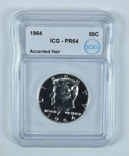 楽天市場】1964年 アクセントヘア ケネディ 50セント NGC PF 67