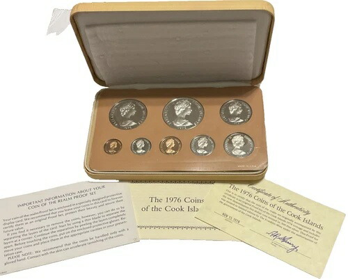 1978年 フランクリン・ミント クック諸島 プルーフセット 1976年 フランクリン・ミント クック諸島 貨幣 プルーフコインセット