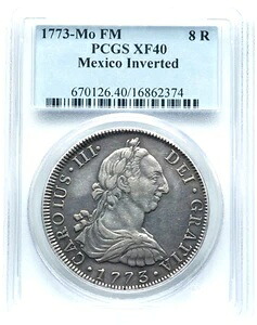 チャールズ 3 世 8 レアレス "Inverted Mo FM" 1773 Mo-FM XF40 PCGS メキシコシティ造幣局-｜WORLD RESOURCE【KING店】