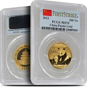 1/2 オンス中国ゴールドパンダコイン MS70 (ランダムイヤー、ラベル、PCGS または NGC )-｜WORLD RESOURCE【KING店】
