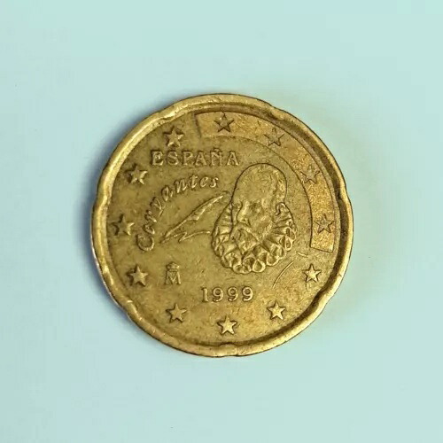 希少な20ユーロセント硬貨 1999年 スペイン セルバンテス ヨーロッパ貨幣