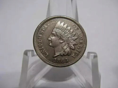 希少 1863年 インディアン ペニー PQ ジェム BU コンディション 非常に希少なコイン nfm1255