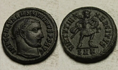 Maximinus II Daia 希少な本物の古代ローマ コイン 311AD 火星のトロフィー スピア シールド｜WORLD RESOURCE【KING店】