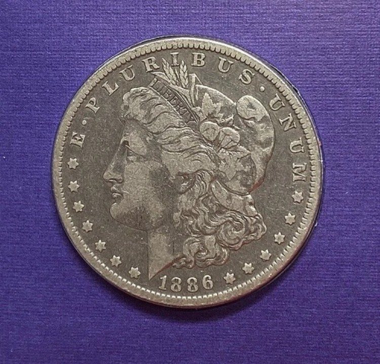 1886年 O モーガン シルバードル アメリカ造幣局 レアキーコイン XF