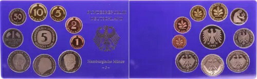 1Pf. 最大5 DM 1995J RFAコースセットシングルプレート 1995J 非常に希少な年 Pp-|WORLD RESOURCE【KING店】
