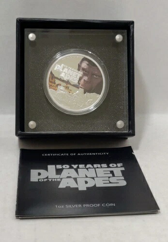 2018年 ツバラ 1ドル プルーフ銀貨 猿の惑星50周年記念画像