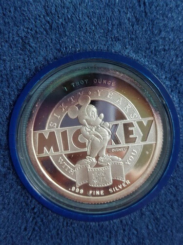 楽天市場】【銀メダル】ミッキーマウス 75周年 造幣局製カラー銀メダル