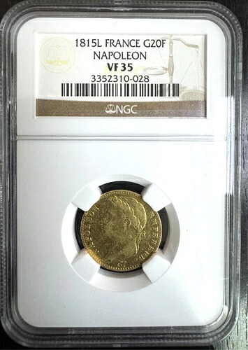 ナポレオン1世 - 20フラン金貨 1815年 L バイヨンヌ - NGC VF 35-|WORLD RESOURCE【KING店】
