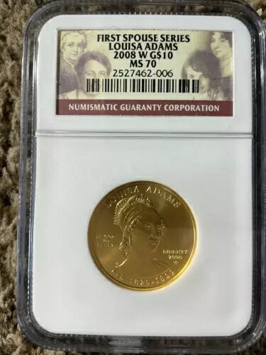 2008-W 10ドル ルイザ・アダムス第一配偶者金貨 NGC MS70｜WORLD RESOURCE【KING店】