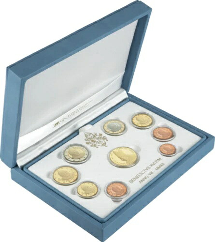 2012 年バチカン教皇ベネディクト 16 世プルーフ ユーロ コイン セット (50 ユーロ金貨付き)