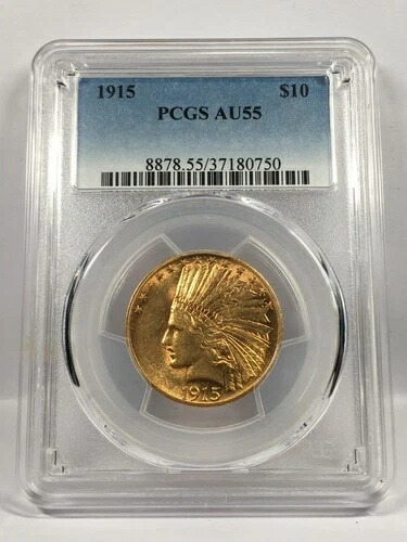 1915年 10ドル インディアンヘッド ゴールドイーグル PCGS AU55 7XEFA25