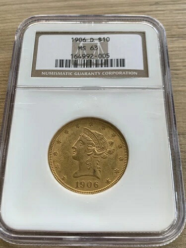 1906-D 10ドル金貨 リバティイーグル NGC MS63