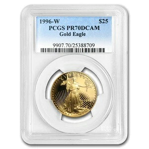 1996-W 1/2オンス プルーフ アメリカン ゴールド イーグル PR-70 PCGS