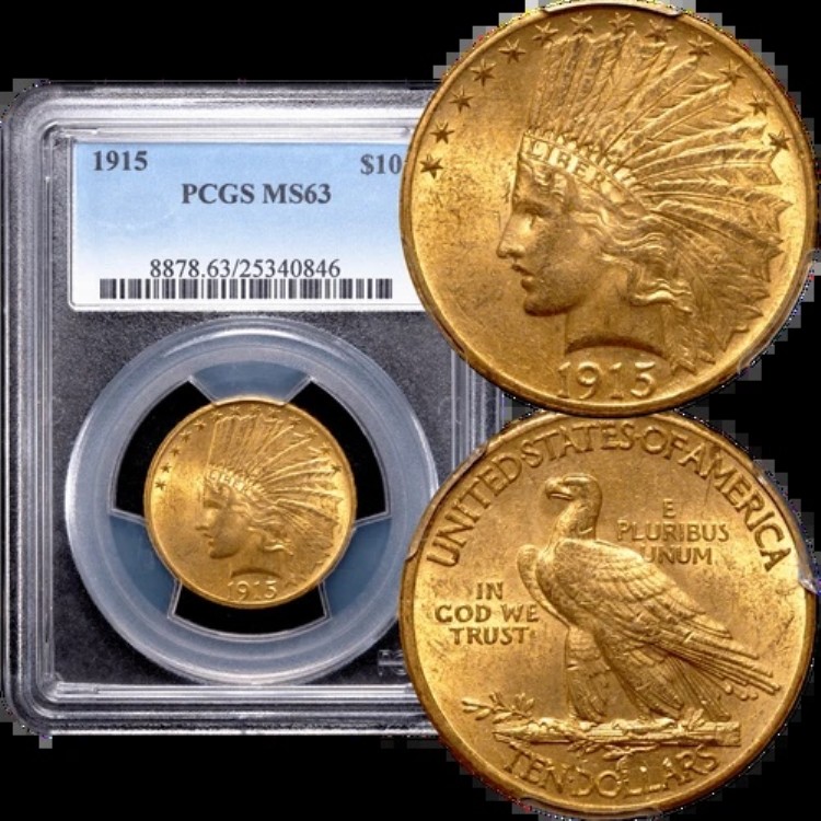 1915年インディアンゴールドイーグル10ドル PCGS MS63
