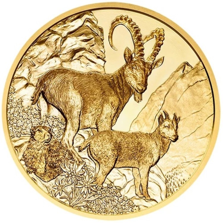 ?100 オーストリア金貨 野生動物 - 山羊座 2017 プルーフ -｜WORLD RESOURCE【KING店】