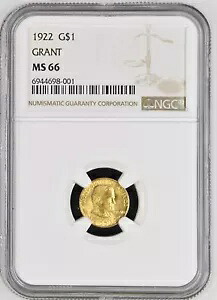1922年 グラント 1ドル金貨 星なし MS66