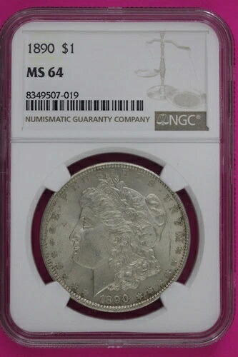 1890 P MS 64 リバティ モルガン シルバー ダラー NGC 認定 鑑定済み 本物 779|WORLD RESOURCE【KING店】