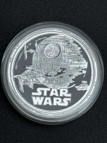 2011年スターウォーズ デススターとタイ・ファイター 1オンス ニウエ銀貨 カプセル入り - 希少｜WORLD RESOURCE【KING店】 84,095円