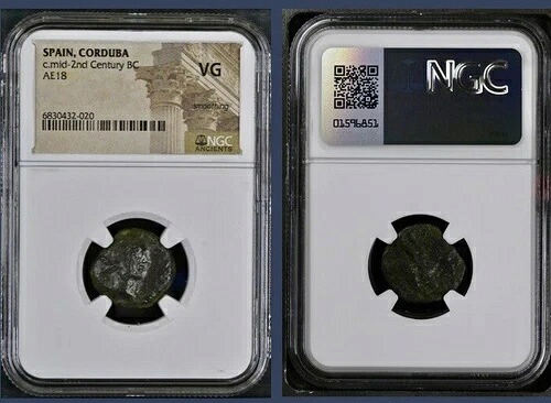 トゥルドゥリ族の極めて希少なNGCケルト・イベリア貨幣コルドゥバ紀元前90年頃の翼のあるキューピッド｜WORLD RESOURCE【KING店】