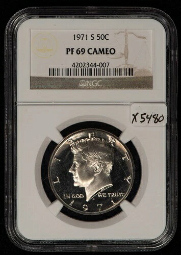 1971-S 50セント ケネディ ハーフダラー - プルーフ - NGC PF 69 カメオ - SKU-X5480