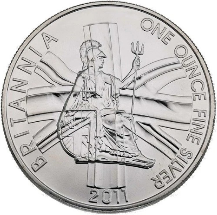 2011年 イギリス ブリタニア 1オンス 銀貨 * BUコンディション、無料カプセル付き