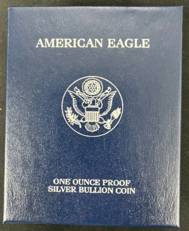 2005 W シルバー アメリカンイーグル プルーフ 米国ミントボックス 1オンス .999 ファイン W / OGP & COA