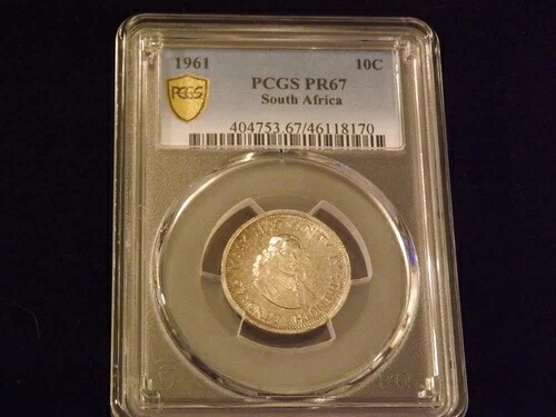 1961年 10C 南アフリカ PCGS PR 67 48,180円