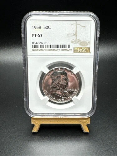 1958年 シルバー フランクリン ハーフドル NGC PF67