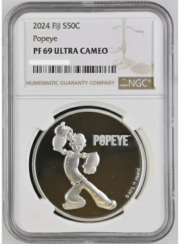 2024年 フィジー ポパイ 1オンス 銀貨 NGC PF 69 UCAM 48,180円
