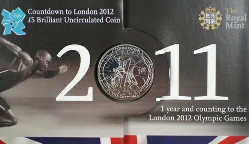 2011年 イギリス 5ポンド プルーフコイン 英国オリンピックカウントダウン ロイヤルミントフォルダー