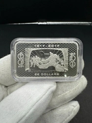 2017 RCM カナダ $25 NHL 100周年記念 プルーフ .9999 シルバー - コインのみ 59,895円