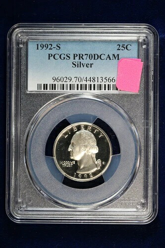 1992-S プルーフ ワシントン クォーター PCGS PR70DCAM シルバー 49GI 52,800円