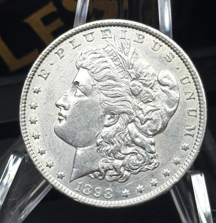 1898年モルガン銀貨???? 未加工 XF/AU 詳細 - フィラデルフィア造幣局????