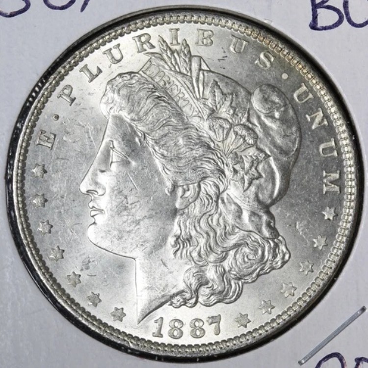 1887年 モルガン銀貨 BU *未流通* MS E219 JHN