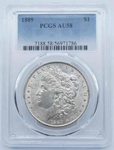 1889年 P モルガン銀貨 $1 PCGS AU58 - U1121 52,800円