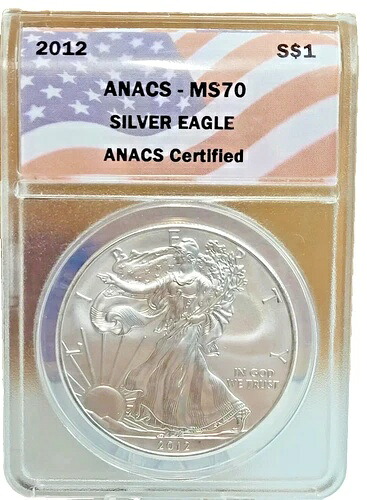 2012 MS70 フラッグラベル シルバーイーグル ANACS - (064) *