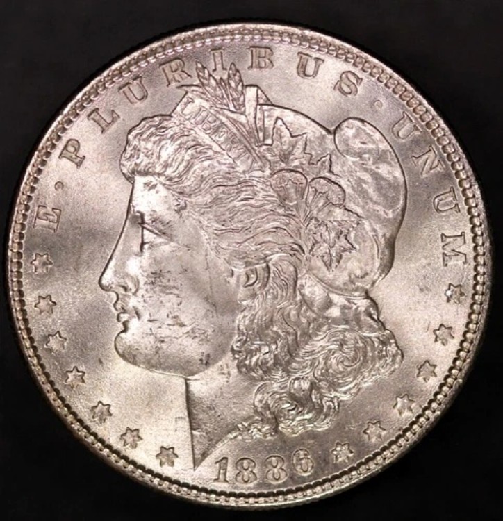 1886年モルガン銀貨 オリジナルコレクションより新品 - ロット番号AA 7616