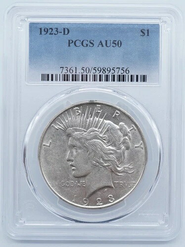 1923年 Dピース銀貨 $1 PCGS AU50 -U483