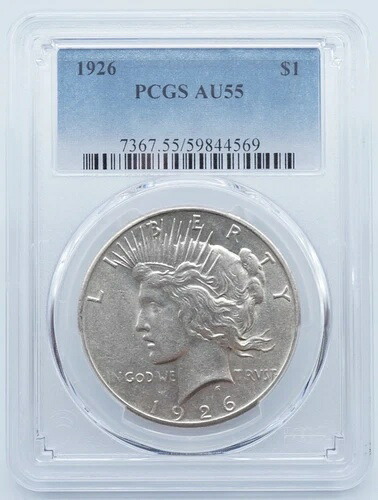 1926年 Pピース銀貨 $1 PCGS AU55 - U383 52,800円