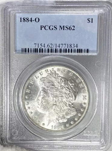 BU 1884-O モルガン銀貨 PCGS MS62 美品！JMR