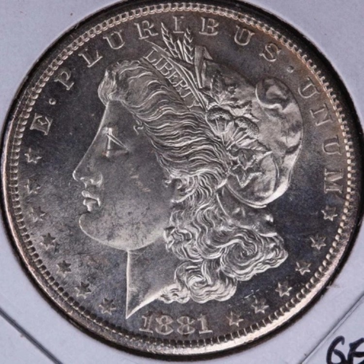 1881-S モルガン銀貨、ジェムミントステート未流通コイン、ストア番号 DR0203