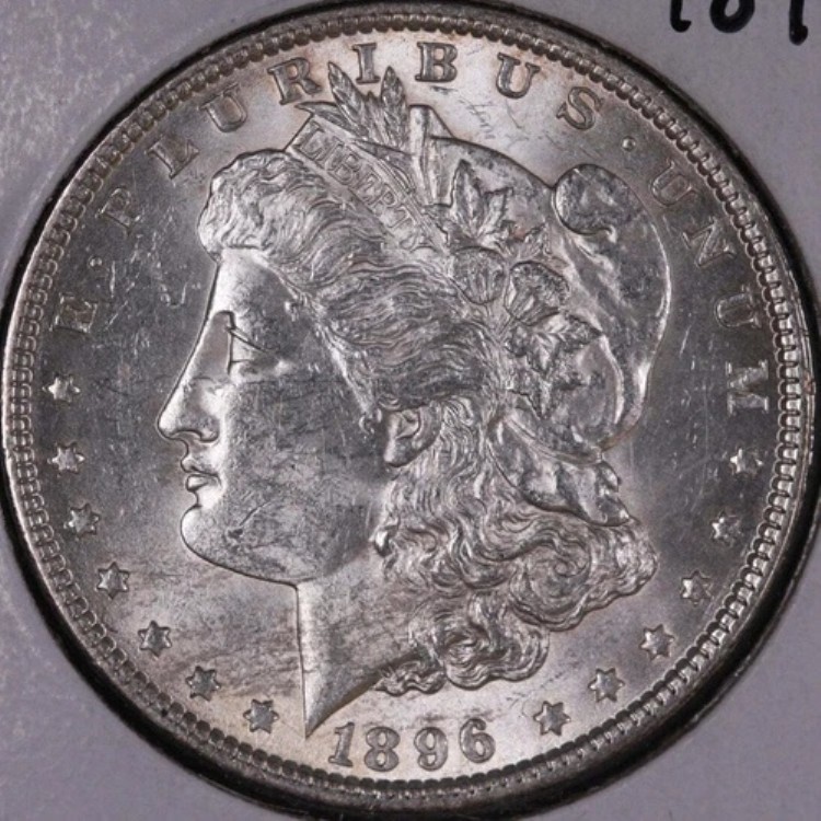 1896年モルガン銀貨、ミントステート未流通コイン、ストア番号0DR0369