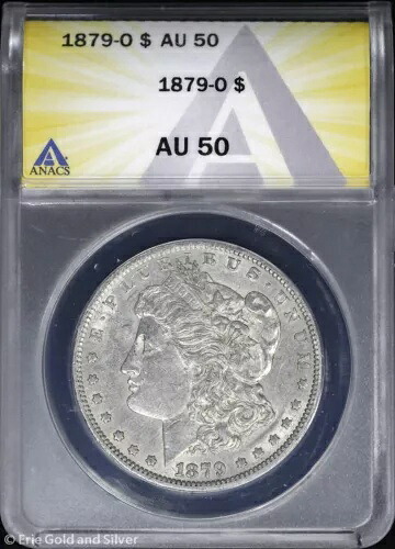 1879-O 1ドルモルガン銀貨 ANACS AU 50